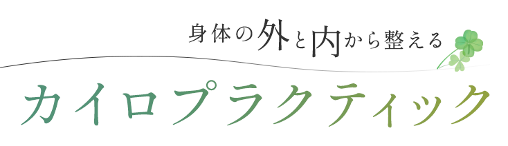 身体の外と内から整えるカイロプラクティック