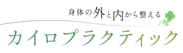 身体の外と内から整えるカイロプラクティック